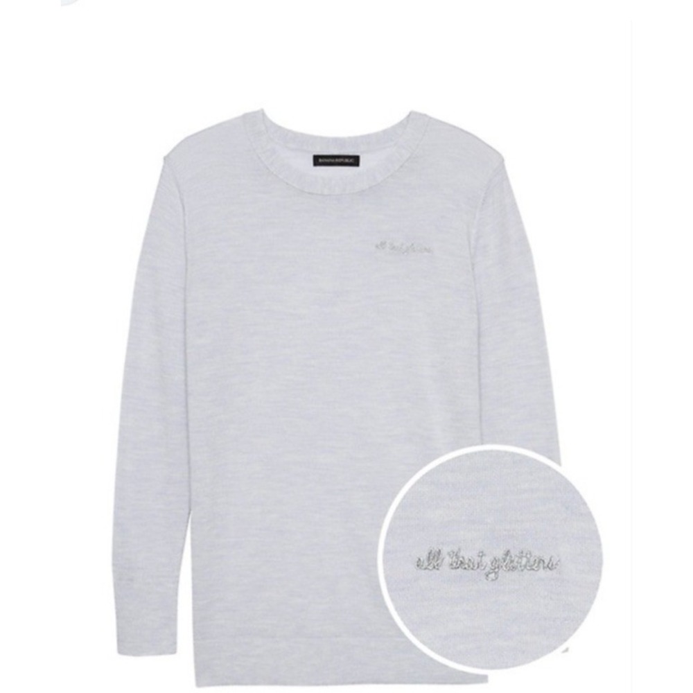 Banana Republic 100% Extra Fine Merino Wool Sweater Crewneck Base Layer Women XS